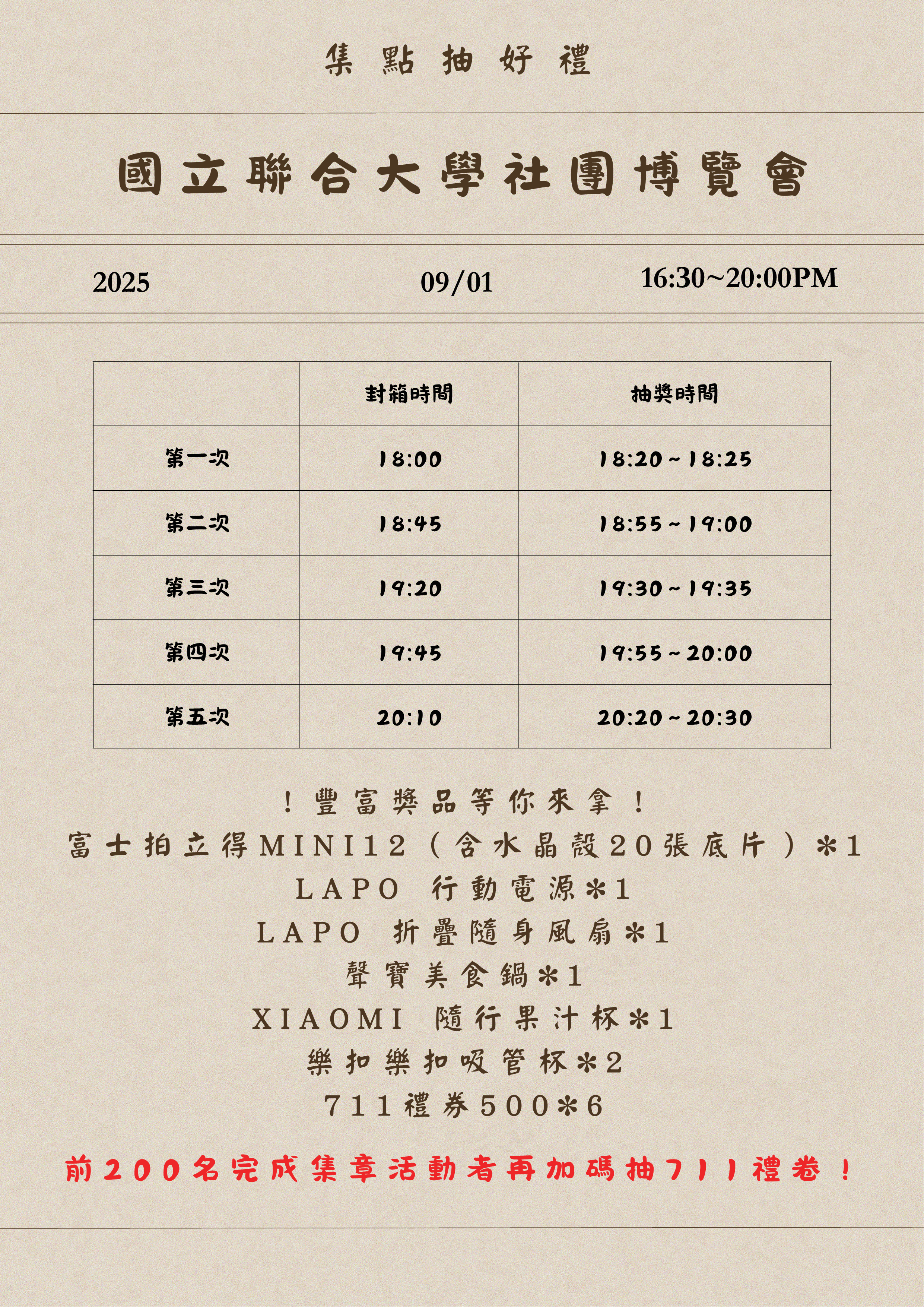 集點抽好禮流程表